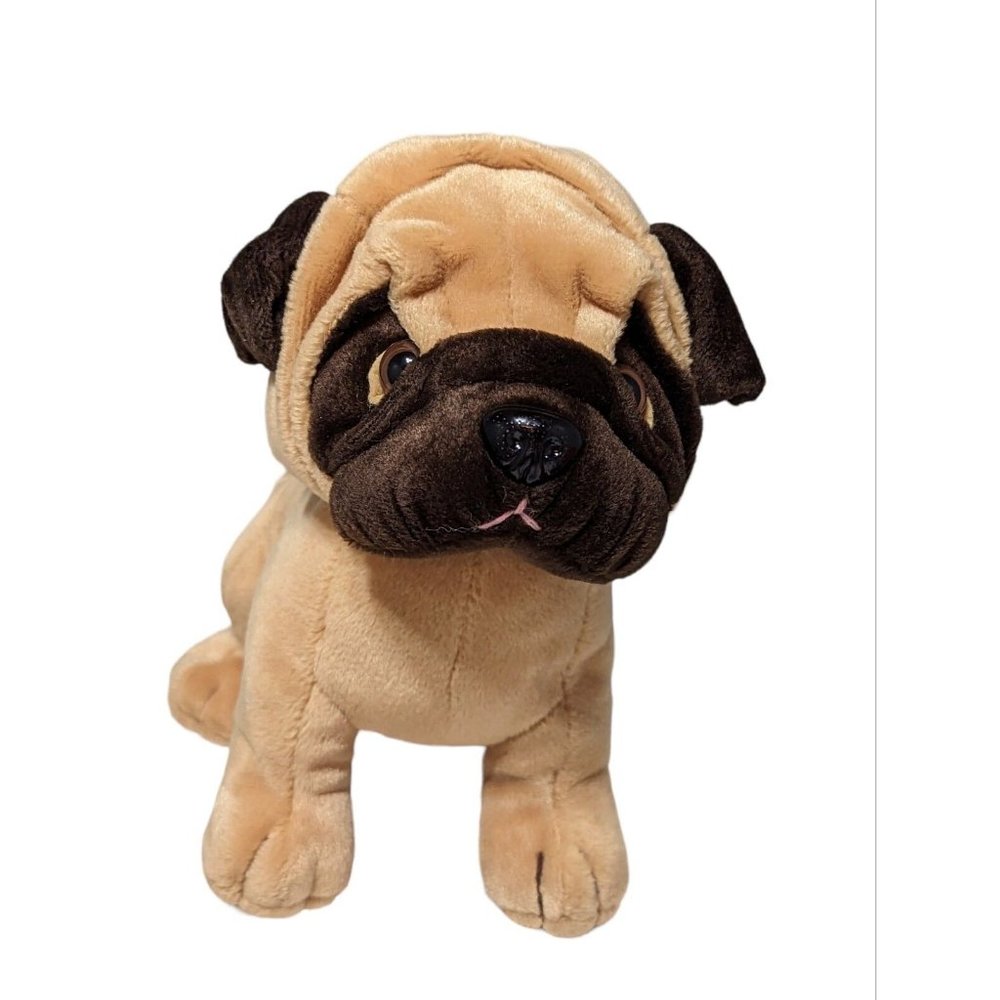 Bestever PUG Plush Puppy Dog 8” Stuffed Animal Brown Tan